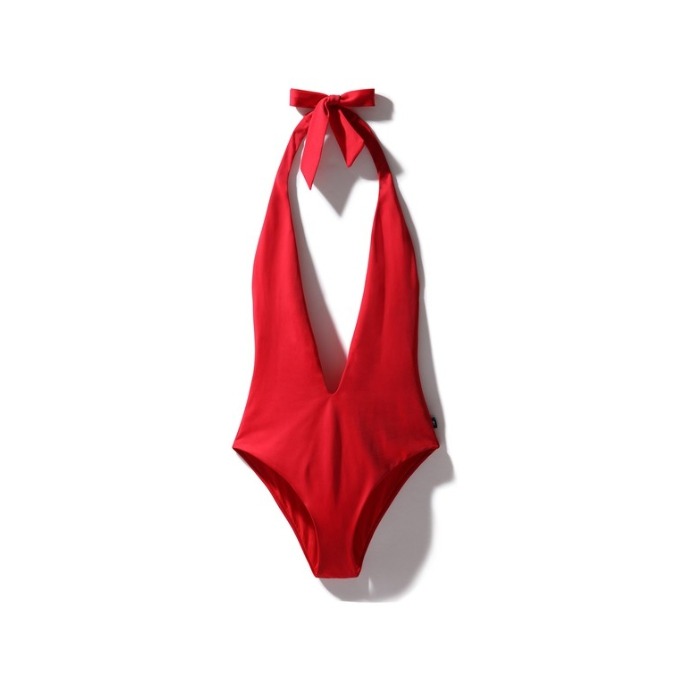 [KAMPOS] PLUNGE SWIMSUIT (RED CORAL)