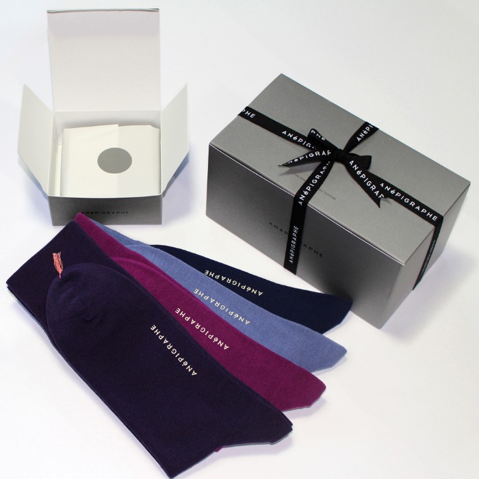 [ANEPIGRAPHE] 4PACK SOLID SOCKS GIFT SET (11 COLOR)