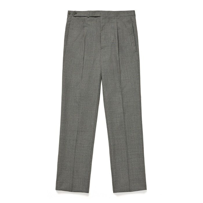 [HYSSOP]  FLAT FRONTED PANTS (GREY)