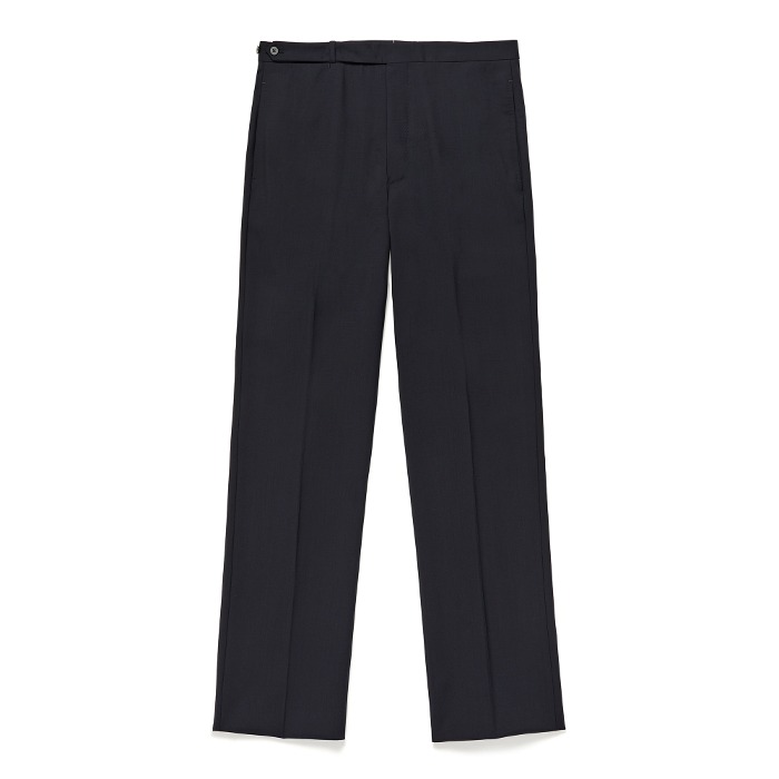 [HYSSOP]  FLAT FRONTED PANTS (NAVY)